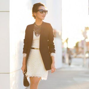 Diane Von Furstenberg Ivory Lace Dress